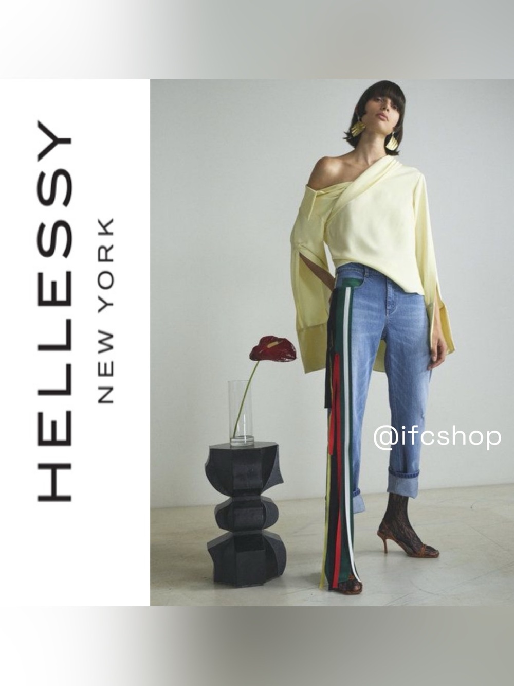 NWT Hellessy Ono Striped Ribbon-embellished Straight-leg Jeans 0
